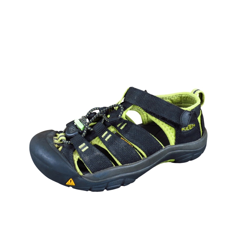 Keen Newport H2 Kids Sport Sandals Size 1 Hiking Water Shoes Black Lime Green